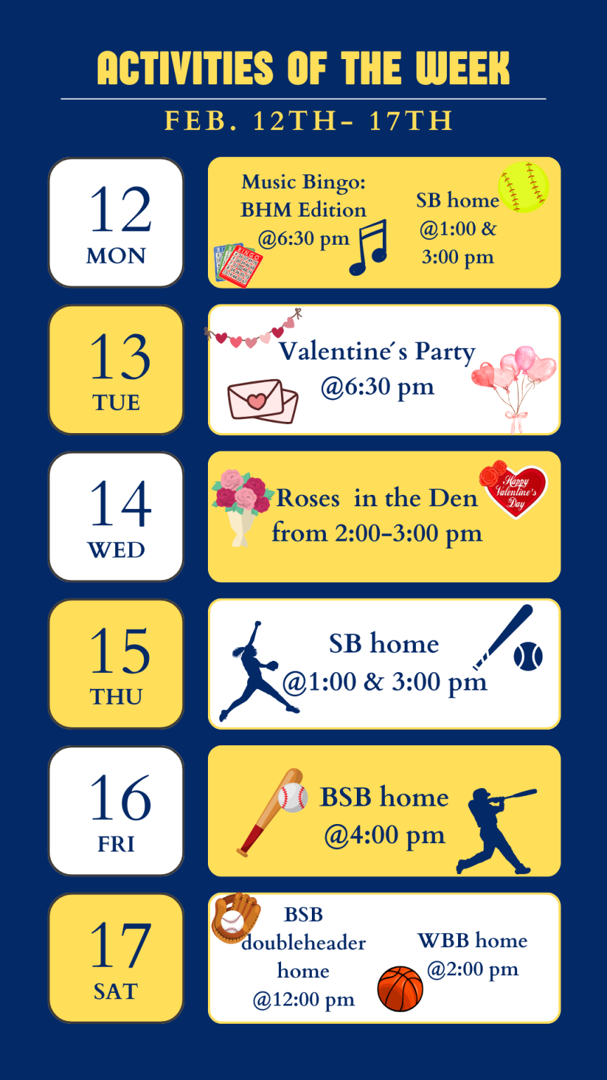 Events of the week. Feb. 12th-17th.