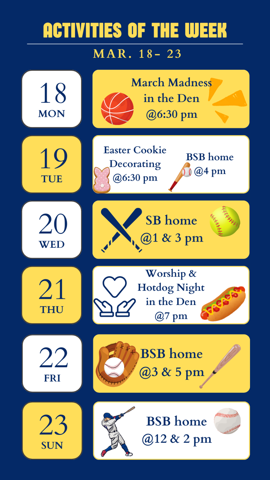 Events of the week. March. 18-21